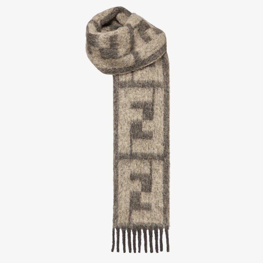 Uomo Fendi Sciarpe | Sciarpa Beige