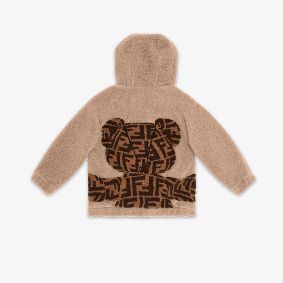 Bambini Fendi Abbigliamento | Felpa Junior Beige