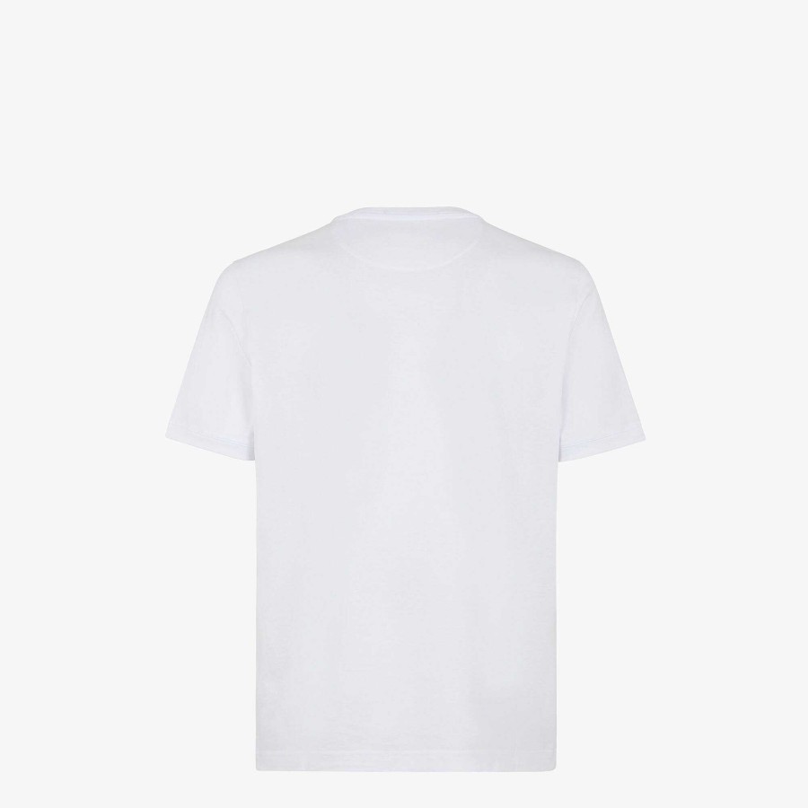 Uomo Fendi T-Shirt E Polo | Maglietta Bianco