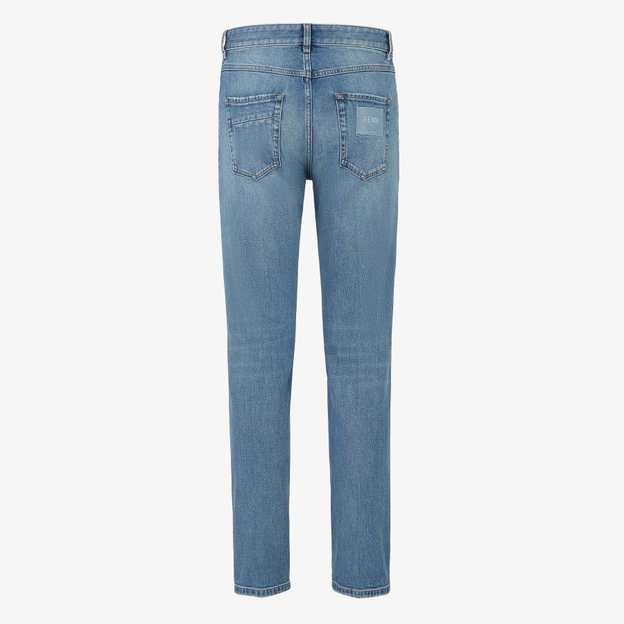 Uomo Fendi Pantaloni E Pantaloncini | Denim Blu