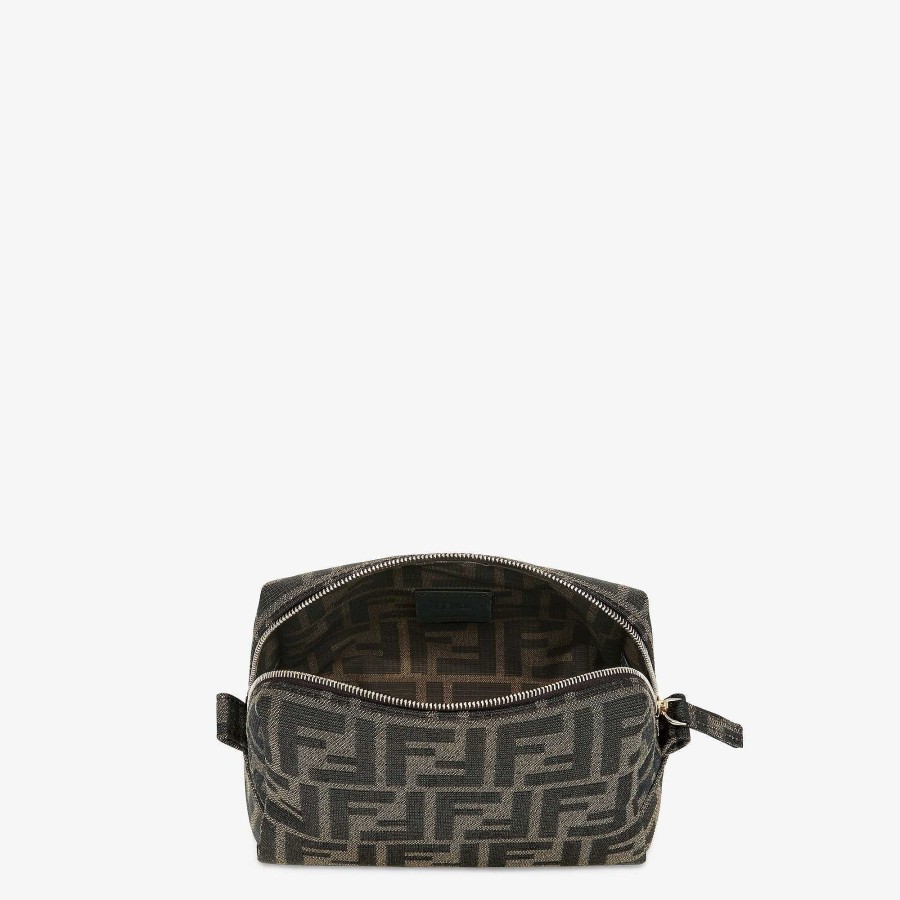 Donna Fendi Pochette | Custodia Di Bellezza Piccola Marrone