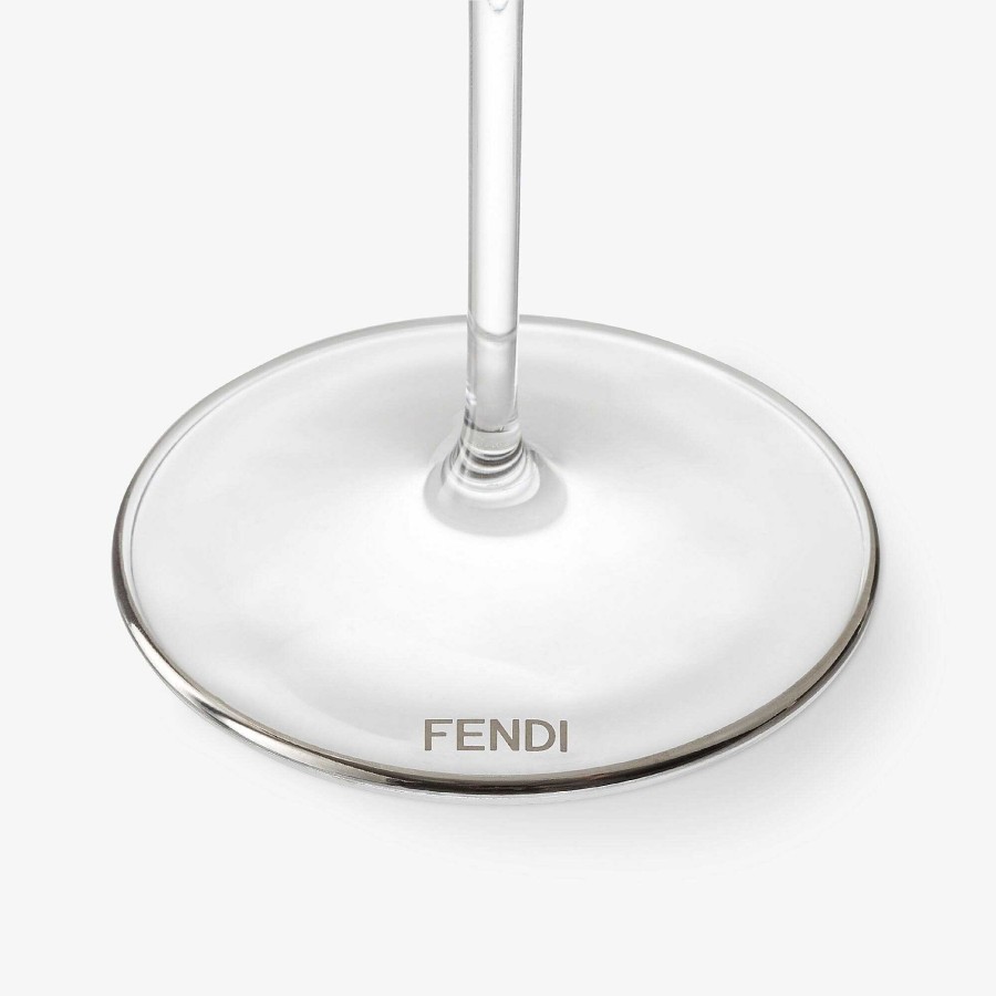 Decorazioni Per La Casa E Lifestyle Fendi | Fendi Roma Set Di Bicchieri Da Champagne Trasparente