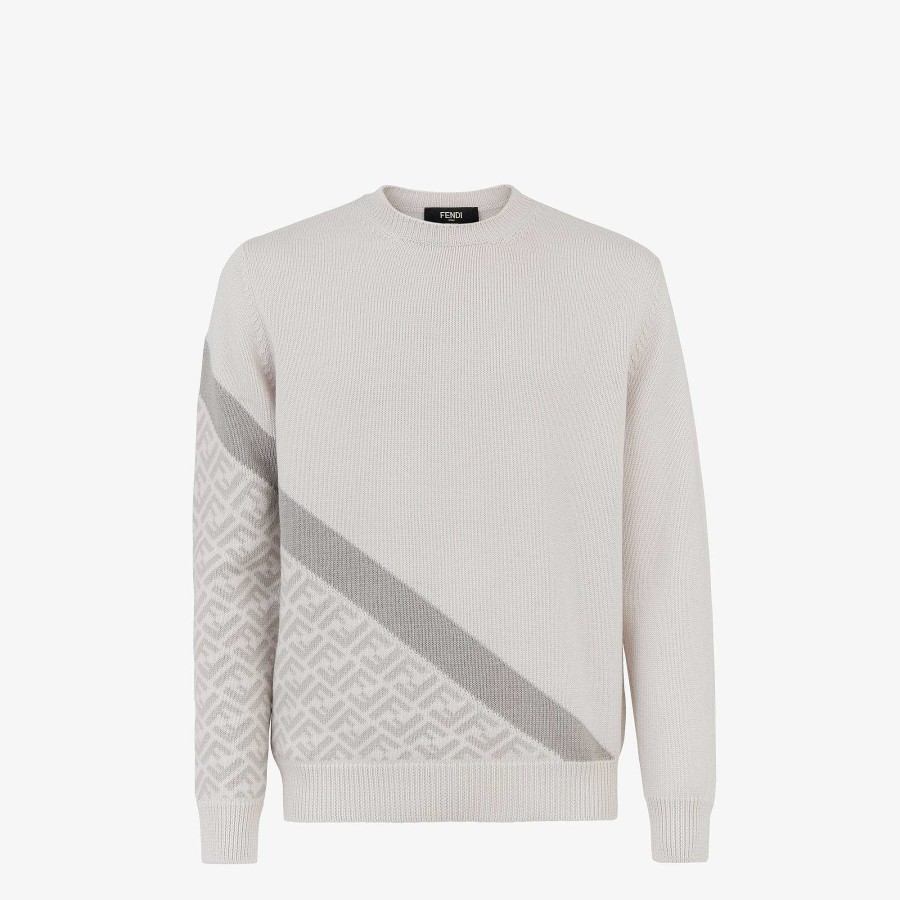 Uomo Fendi Maglieria | Maglione Bianco