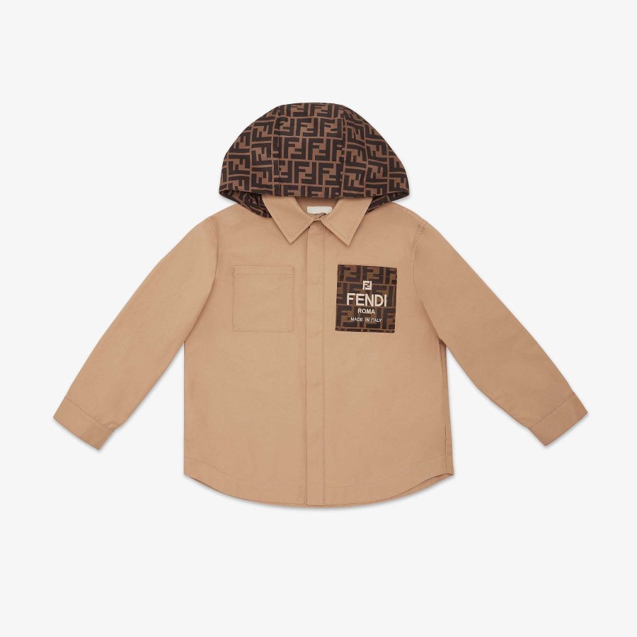 Bambini Fendi Abbigliamento | Giacca-Camicia Junior Beige