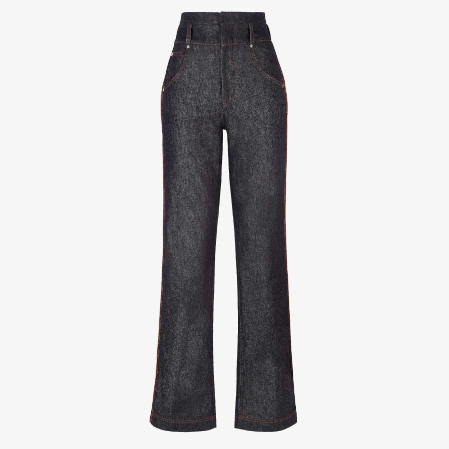 Donna Fendi Denim | Pantaloni Blu