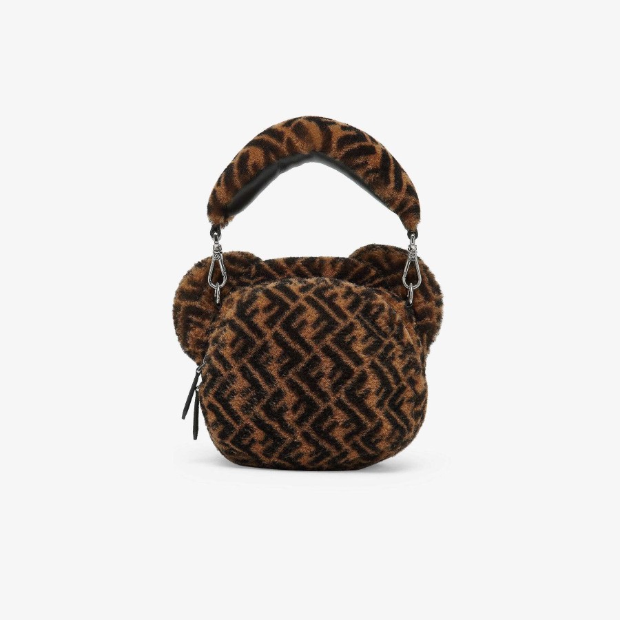 Bambini Fendi Accessori | Borsa In Shearling Multicolore