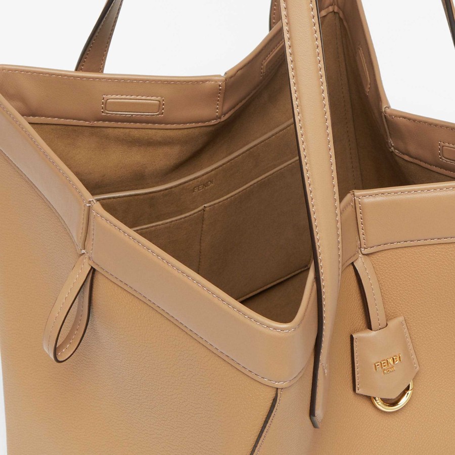 Donna Fendi Borse A Secchiello | Fendi Origami Grande Beige