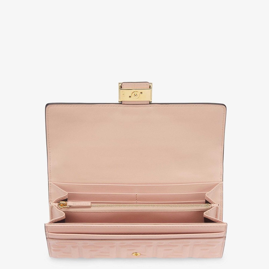 Donna Fendi Portafogli | Baguette Continentale Rosa