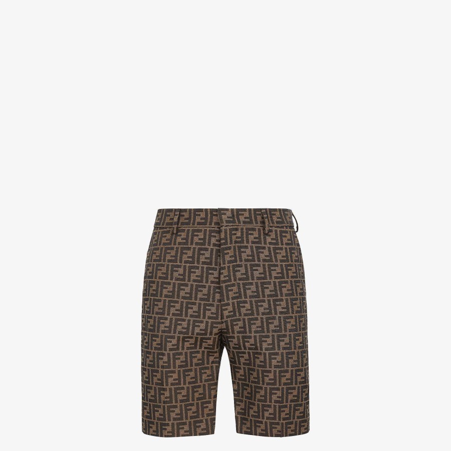 Uomo Fendi Pantaloni E Pantaloncini | Bermuda Marrone