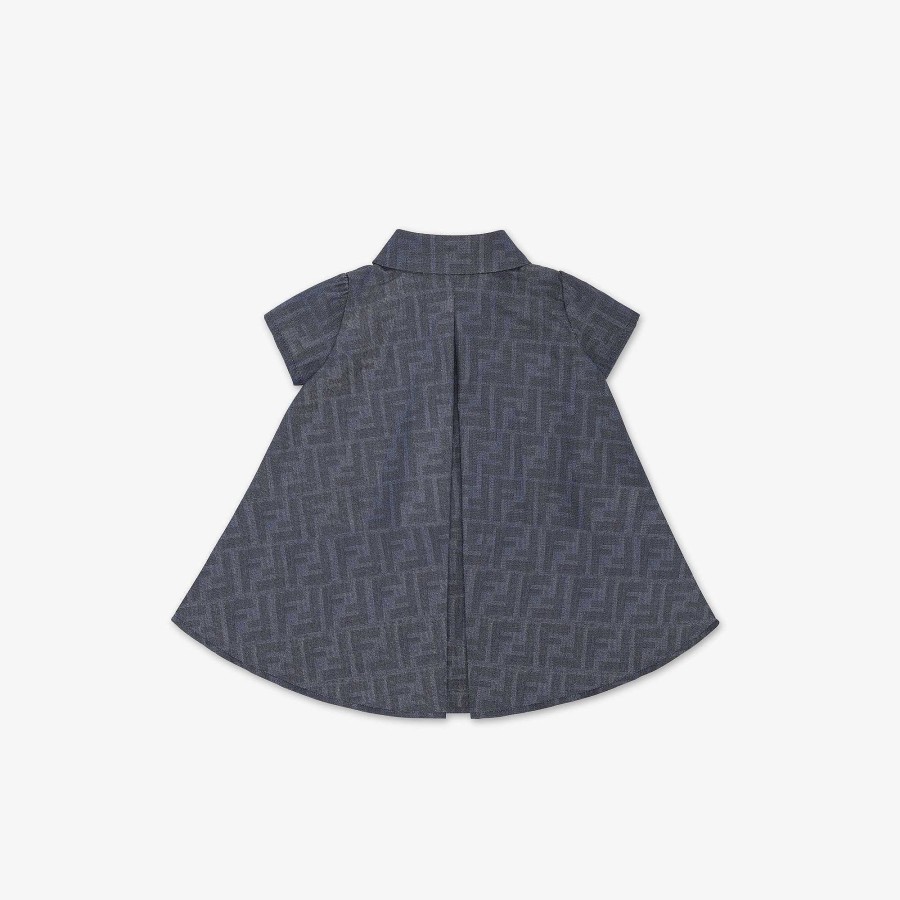 Bambini Fendi Neonata | Abito Da Bambino Blu