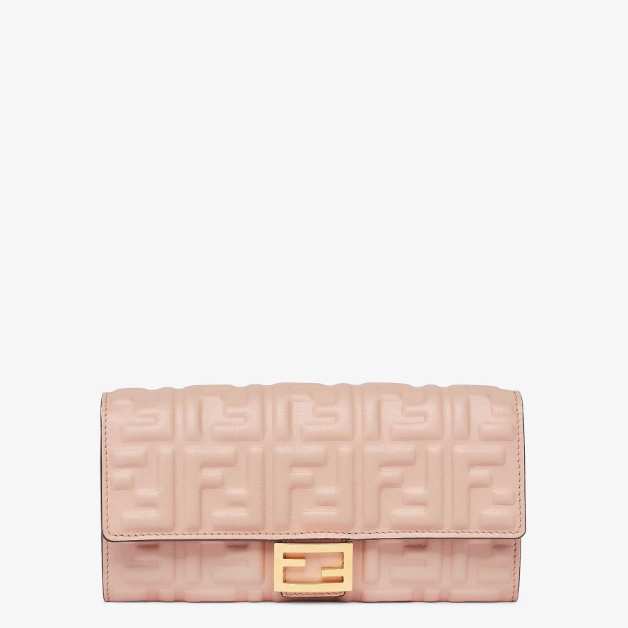 Donna Fendi Portafogli | Baguette Continentale Rosa