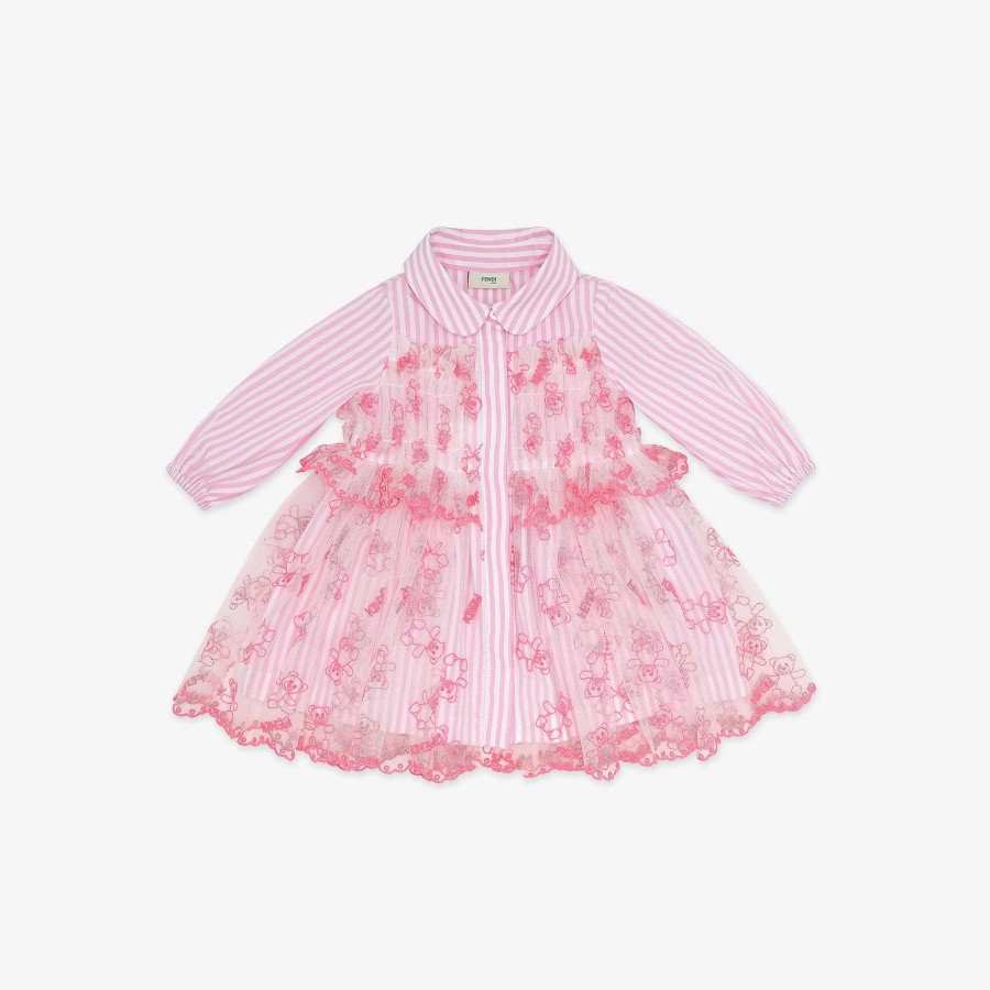 Bambini Fendi Neonata | Abito Da Bambino Rosa