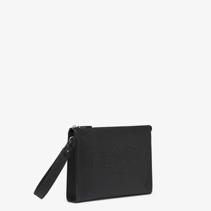 Uomo Fendi Borse E Custodie Per Telefono | Pochette Fendi Roma Nero