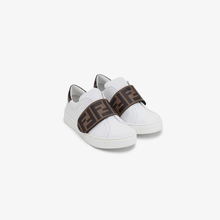 Bambini Fendi Scarpe | Scarpe Da Ginnastica Bianco