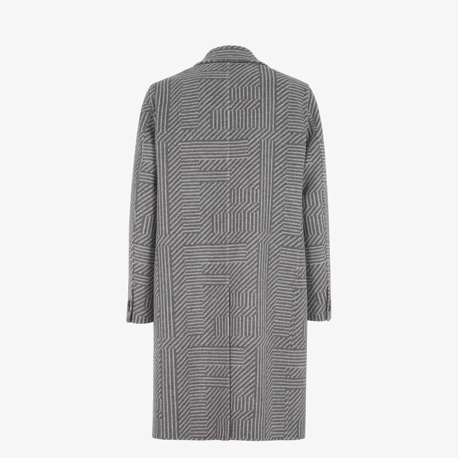 Uomo Fendi Capispalla | Cappotto Grigio