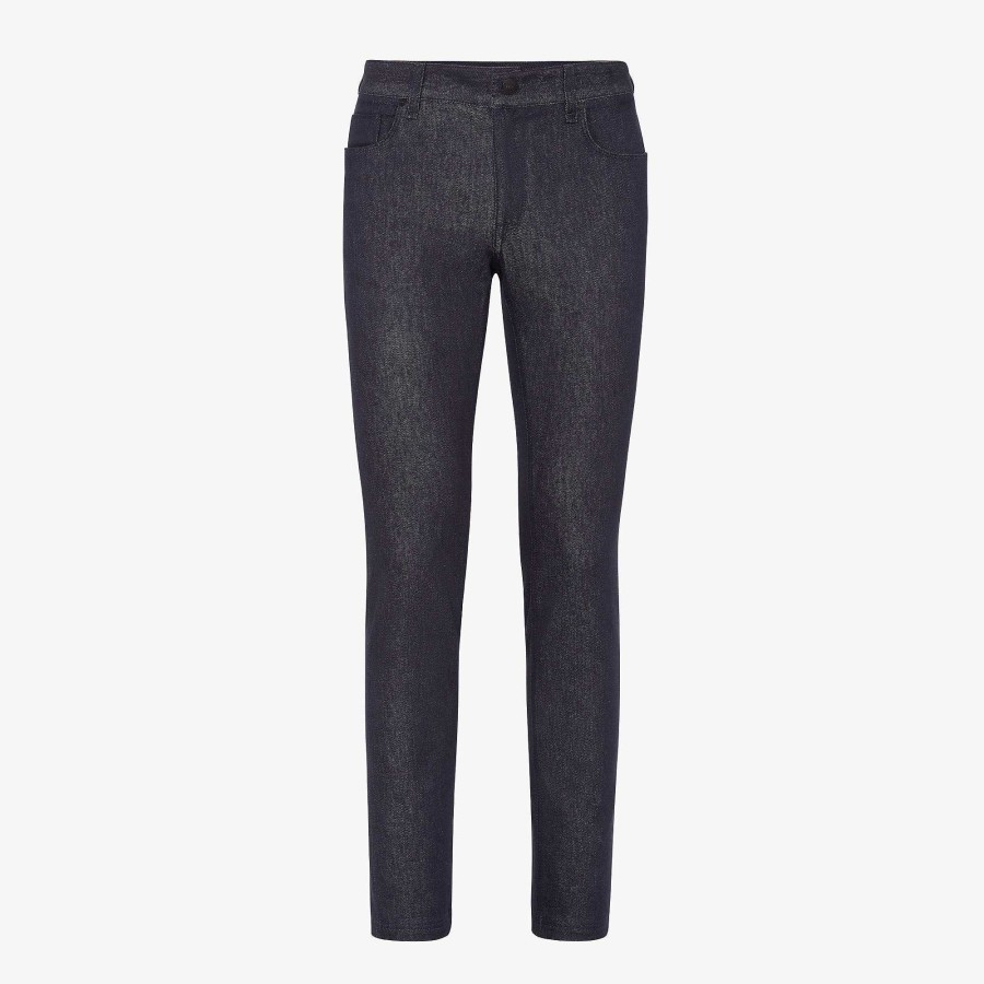 Uomo Fendi Pantaloni E Pantaloncini | Denim Blu