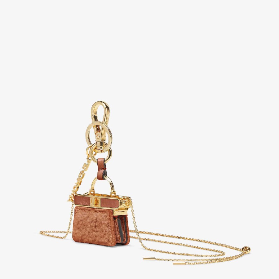 Donna Fendi Accessori Tecnologici E Lifestyle | Custodia Portachiavi Peekaboo Marrone