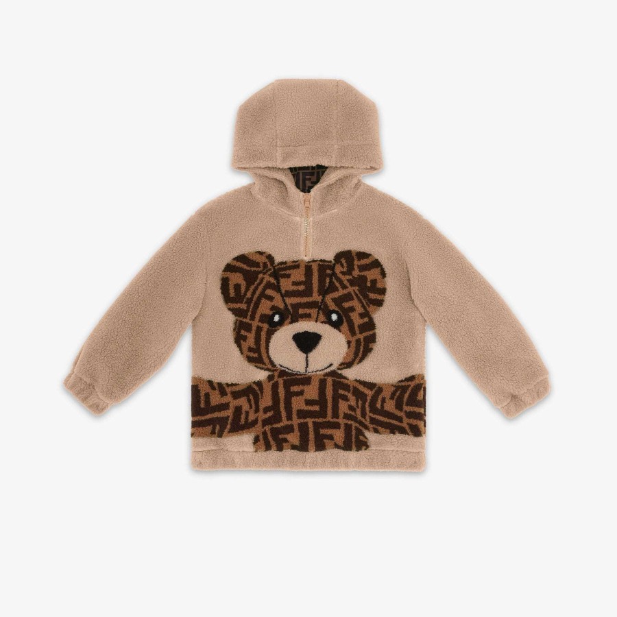 Bambini Fendi Abbigliamento | Felpa Junior Beige