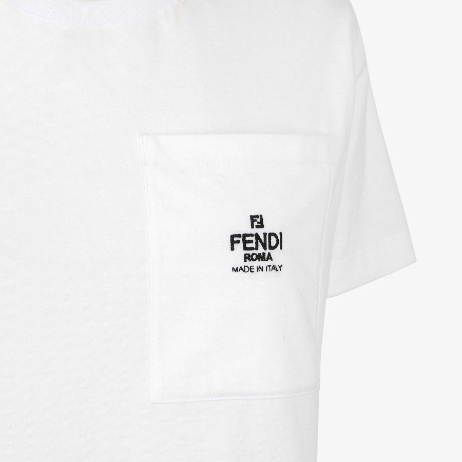 Donna Fendi T-Shirt E Felpe | Maglietta Bianco