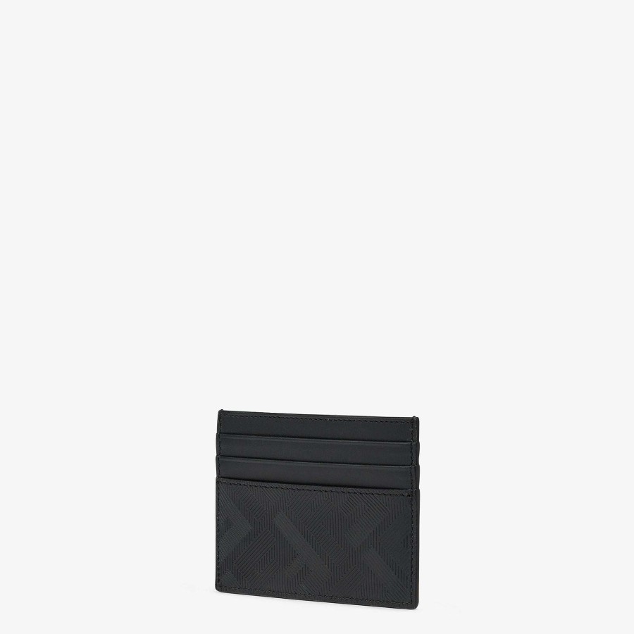 Uomo Fendi Portacassere | Portacarte Fendi Shadow Diagonale Nero