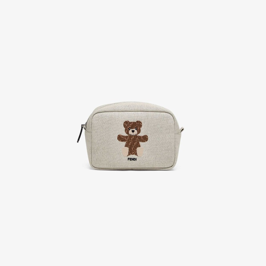 Bambini Fendi Accessori | Custodia Da Toilette Marrone