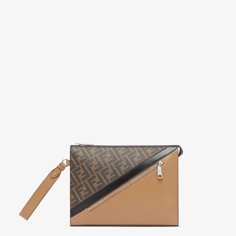 Uomo Fendi Pochette E Custodie Per Telefono | Pochette Diagonale Fendi Multicolore