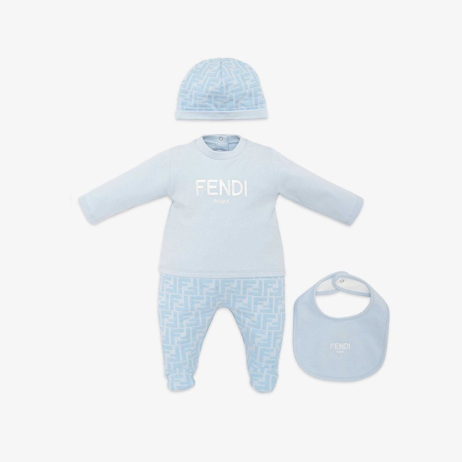 Bambini Fendi Neonata | Insieme Del Bambino Azzurro