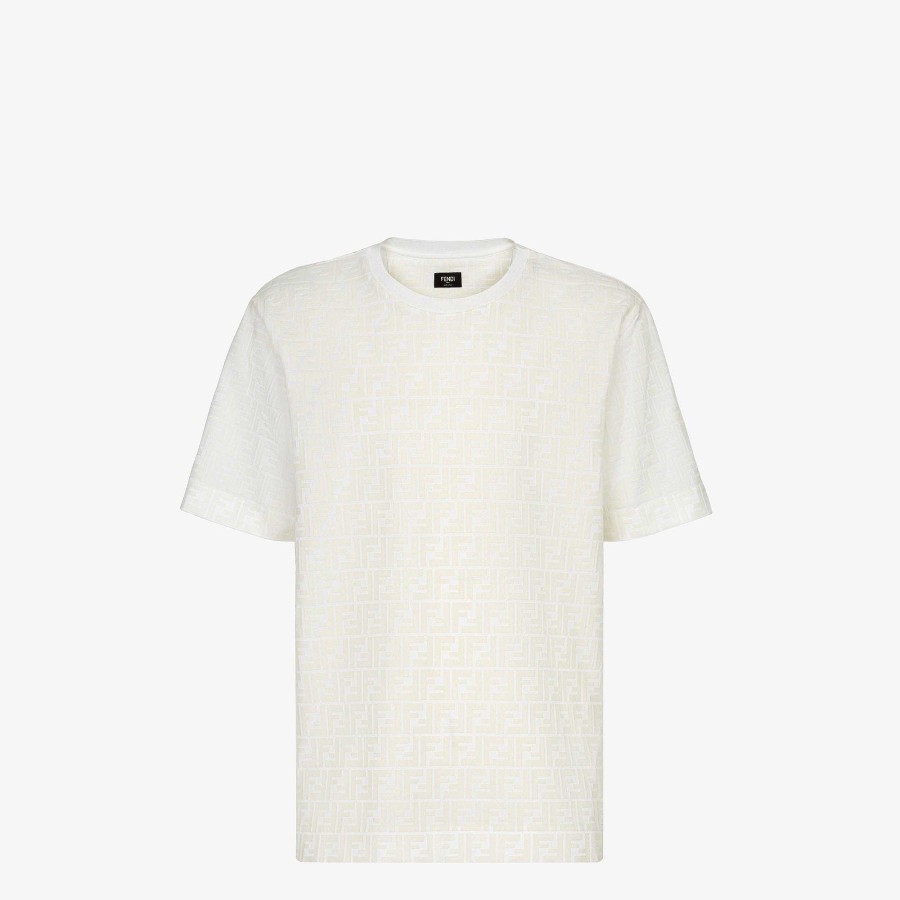 Uomo Fendi T-Shirt E Polo | Maglietta Bianco