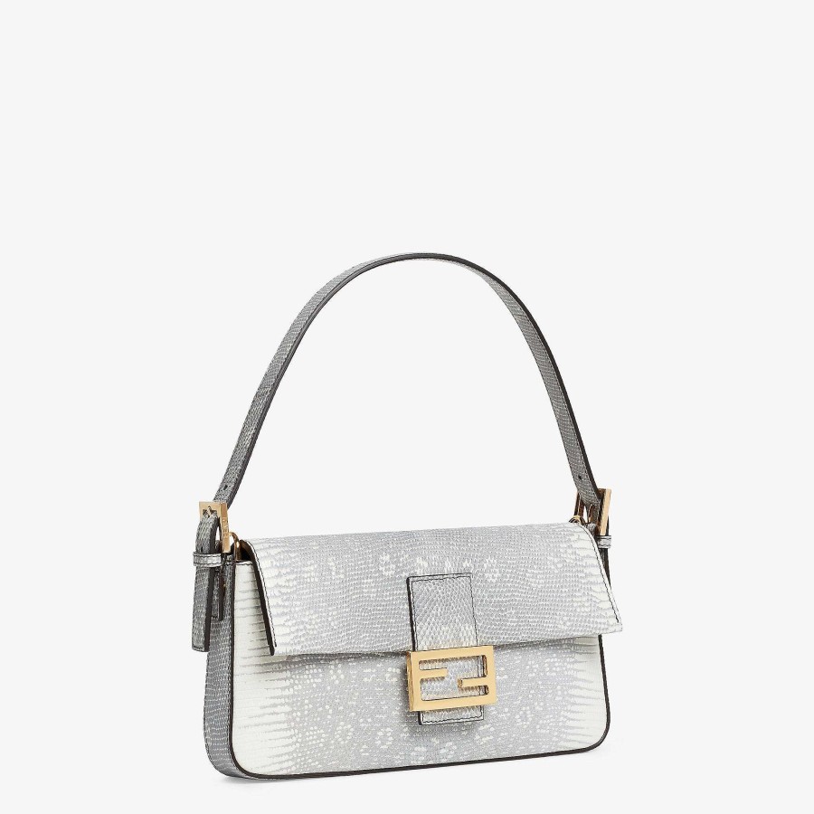 Donna Fendi Borse Esotiche | Baguette 1997 Bianco