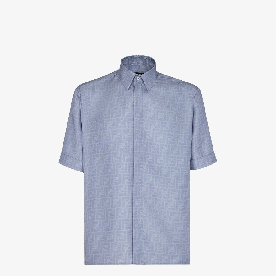 Uomo Fendi Camicie | Camicia Azzurro