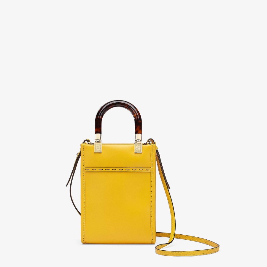 Donna Fendi Borse A Spalla E A Tracolla | Mini Borsa Sunshine Giallo