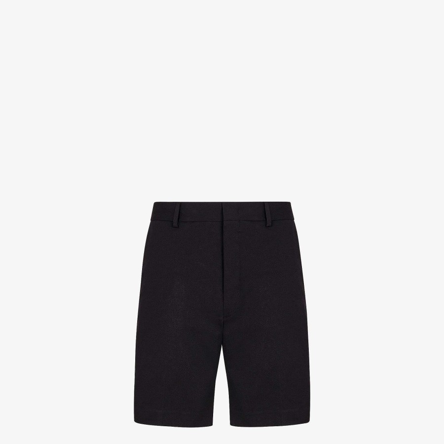 Uomo Fendi Pantaloni E Pantaloncini | Bermuda Nero