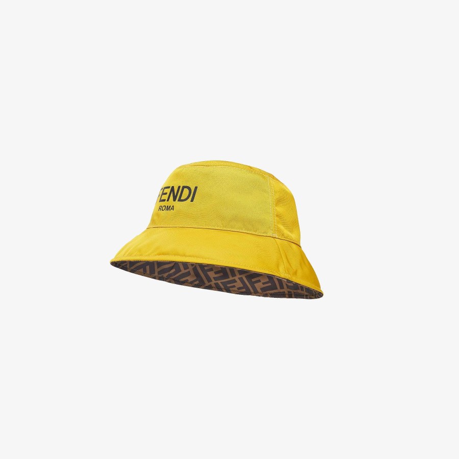 Bambini Fendi Accessori | Cappello A Cloche Junior Giallo