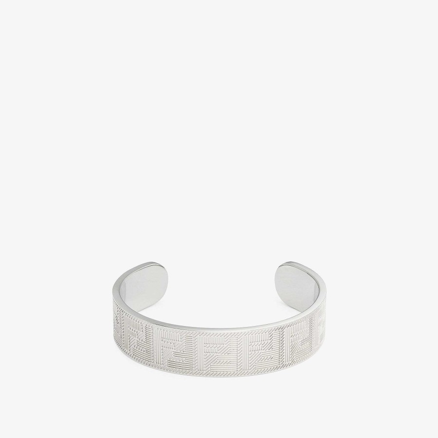 Uomo Fendi Bracciali | Bracciale Fendi Ombra Argento