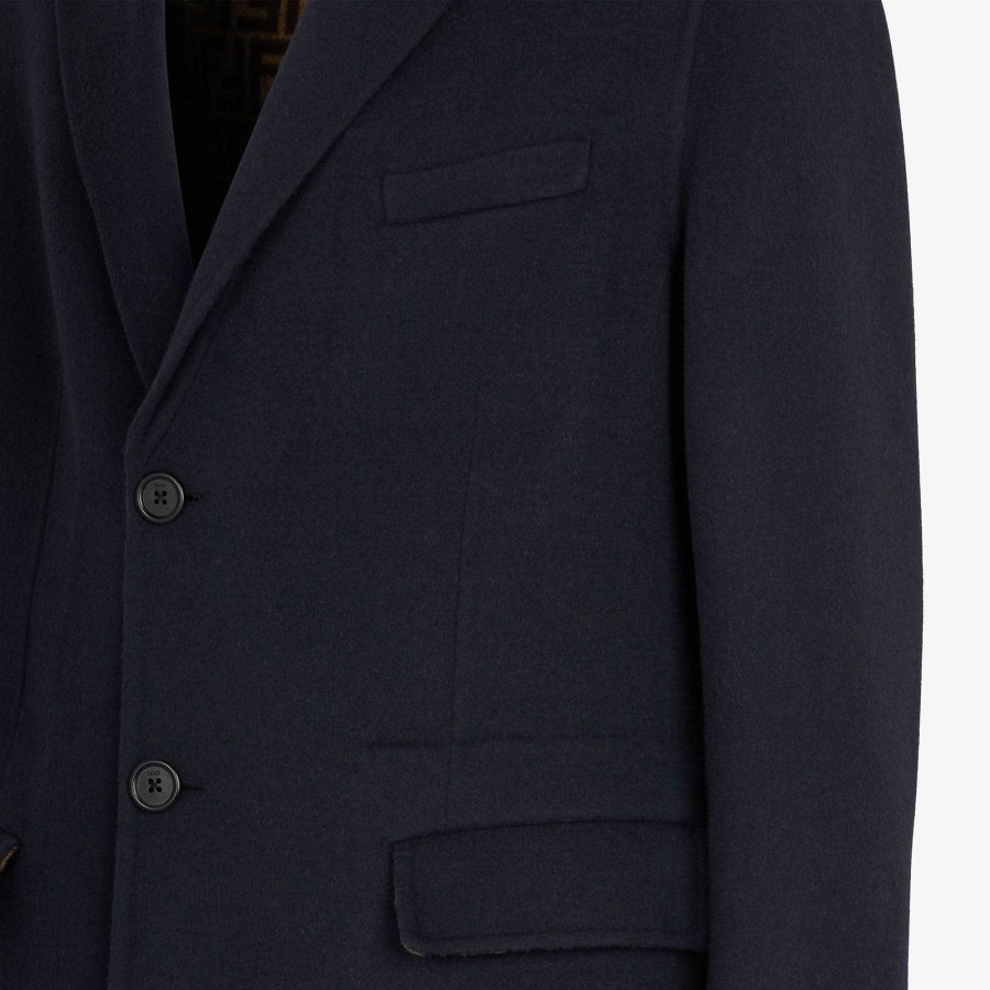 Uomo Fendi Capispalla | Cappotto Blu