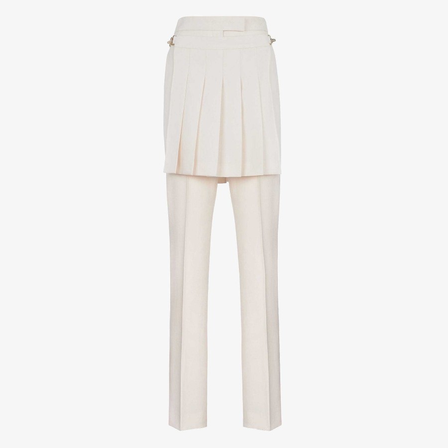 Donna Fendi Pantaloni E Pantaloncini | Pantaloni Bianco