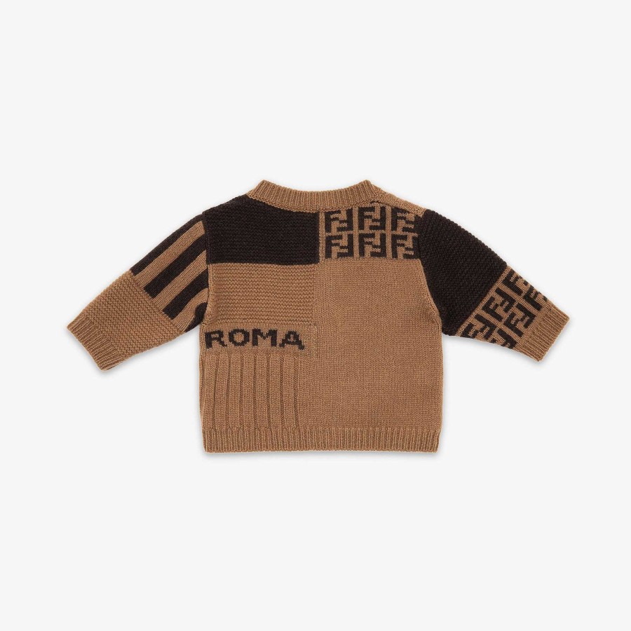 Bambini Fendi Neonato | Cardigan Per Bebe Marrone