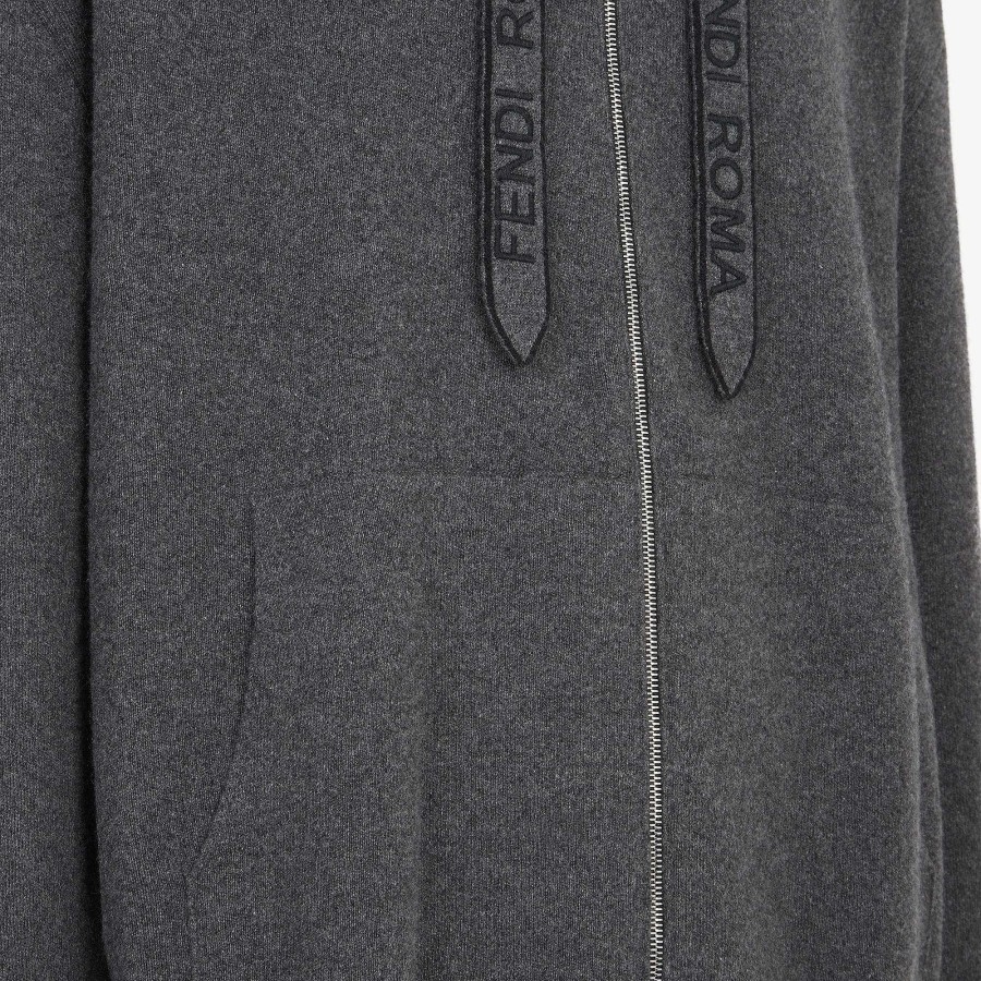 Uomo Fendi Maglieria | Cardigan Grigio