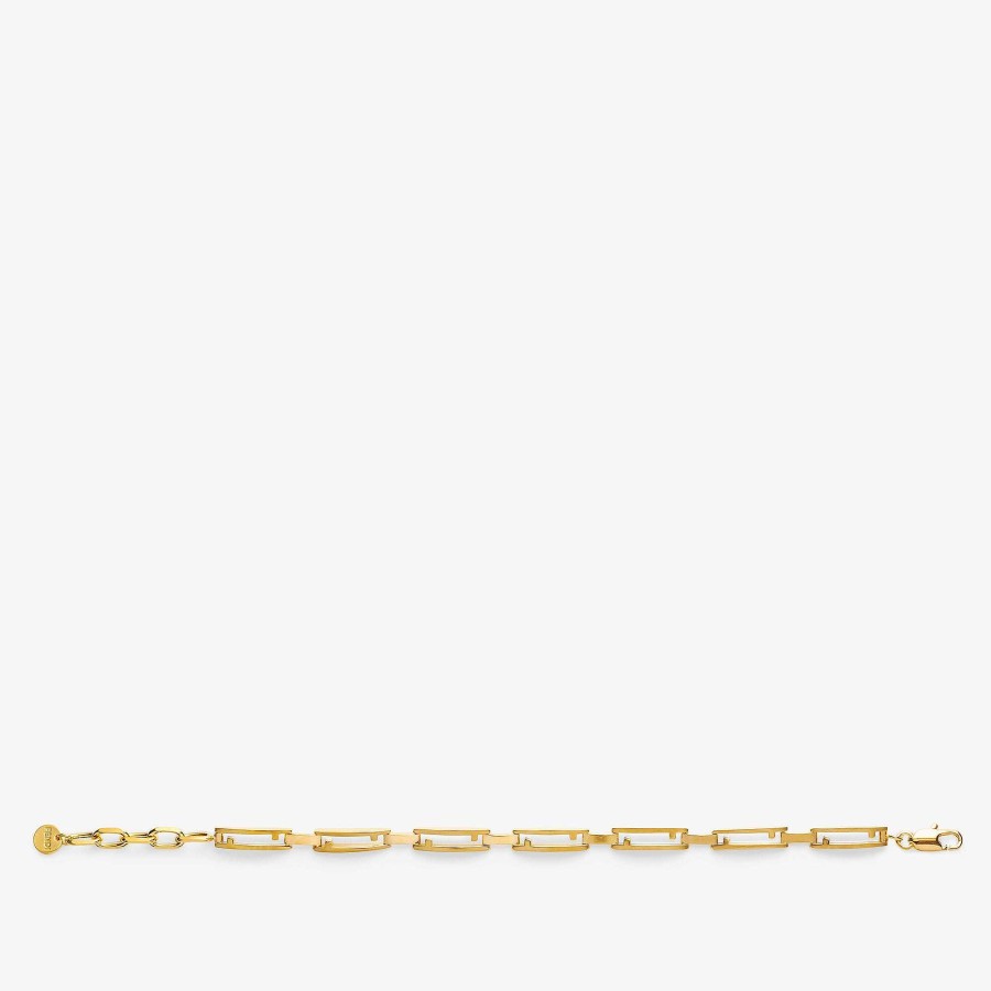 Donna Fendi Bracciali | Bracciale Fendi A Righe Oro