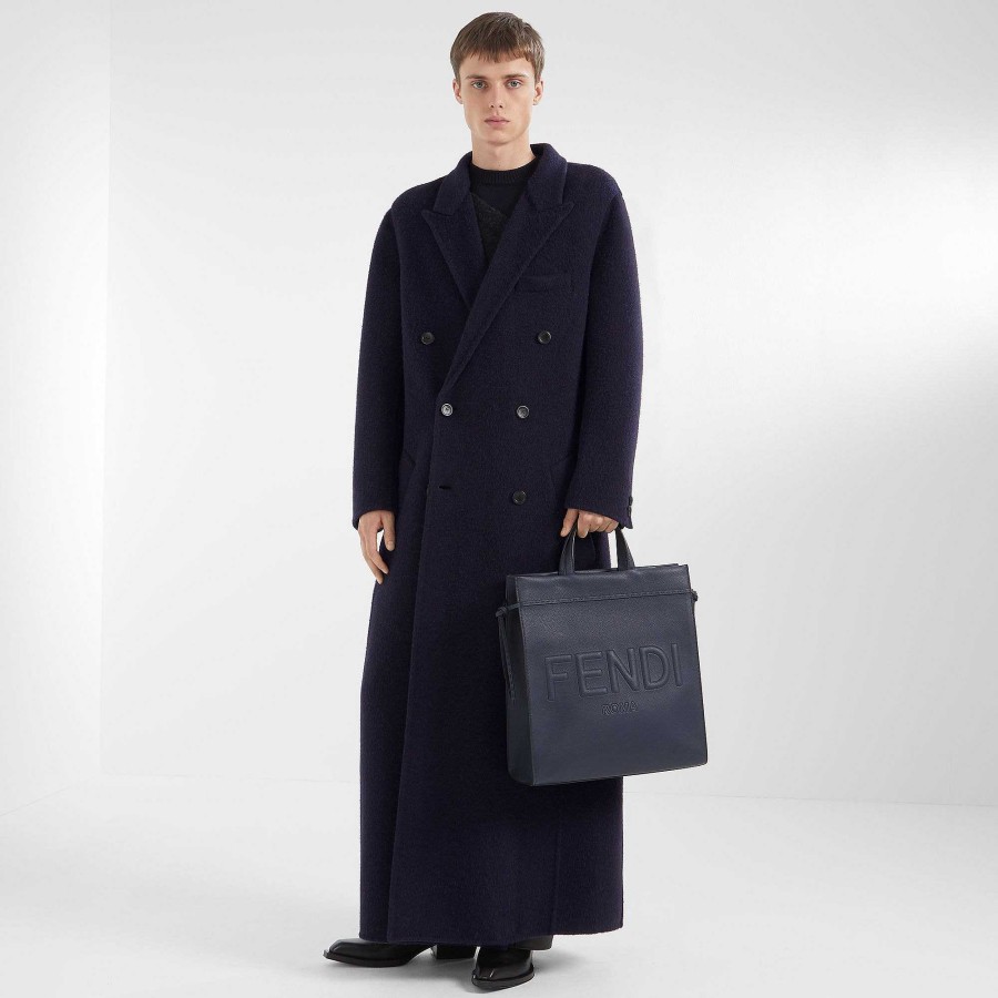 Uomo Fendi Capispalla | Cappotto Blu