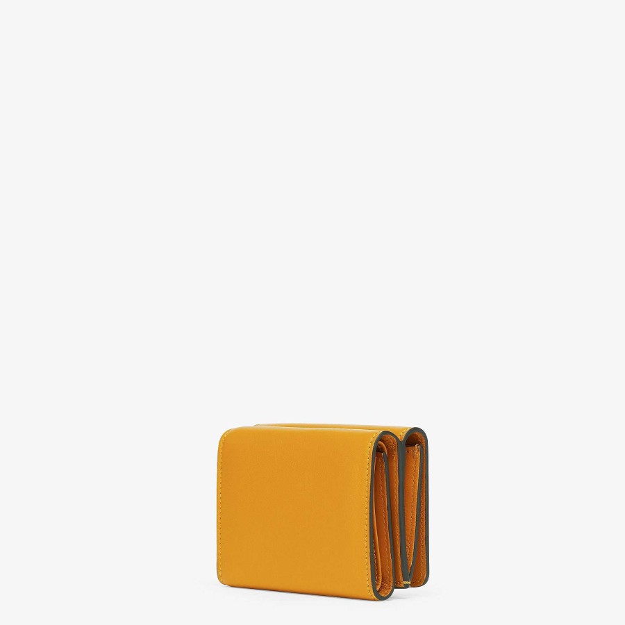 Donna Fendi Portafogli | Cubo Micro Trifold Ff Giallo