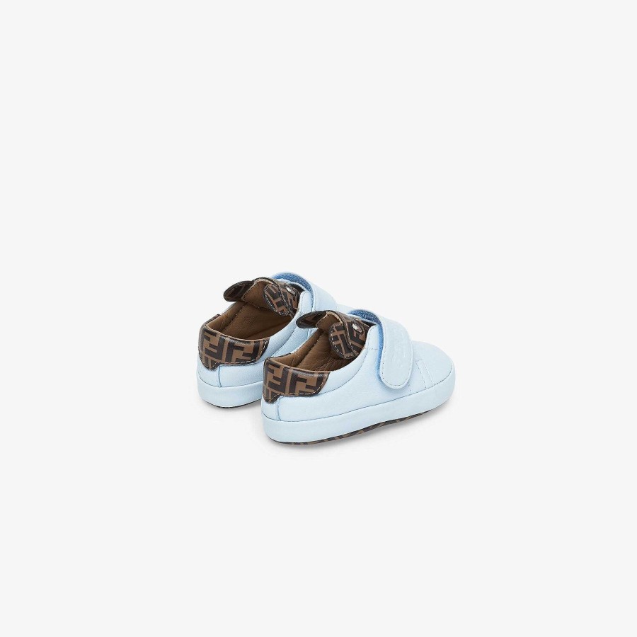 Bambini Fendi Neonato | Scarpe Da Neonato Azzurro