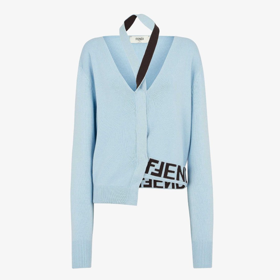 Donna Fendi Maglieria | Cardigan Azzurro