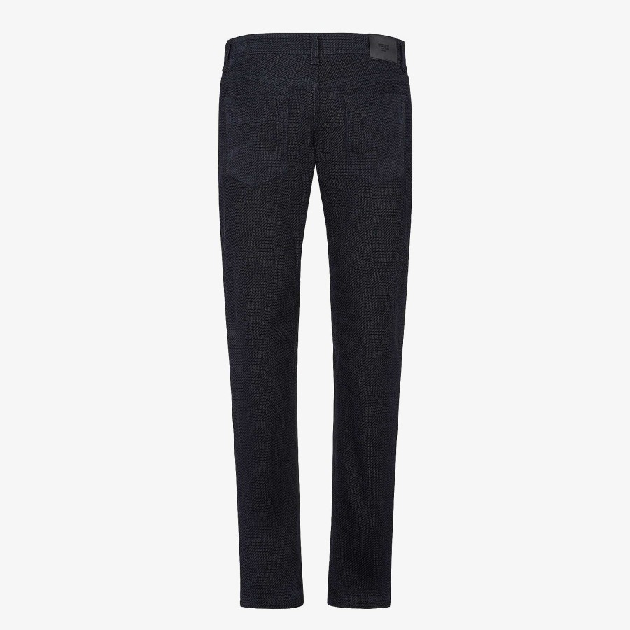 Uomo Fendi Pantaloni E Pantaloncini | Denim Blu