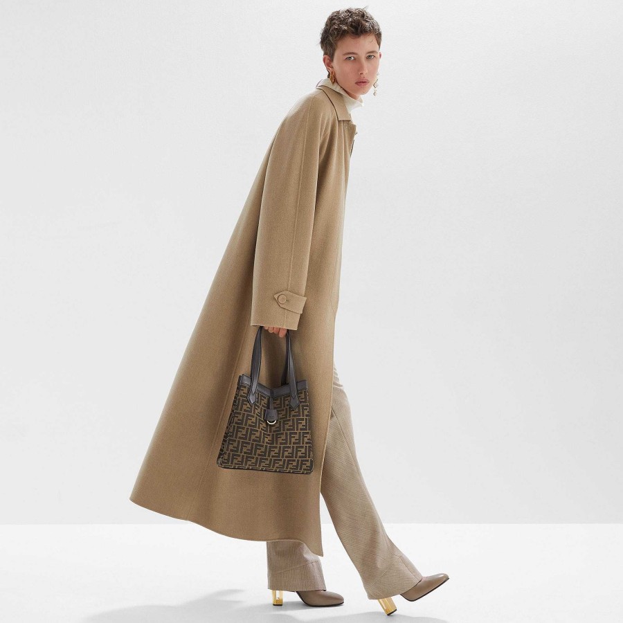 Donna Fendi Borse A Secchiello | Fendi Origami Medio Marrone