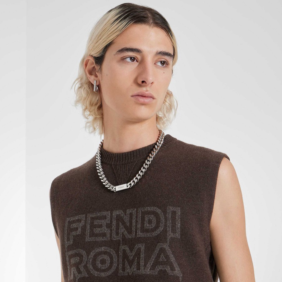 Uomo Fendi Collane | Collana Fendi Argento