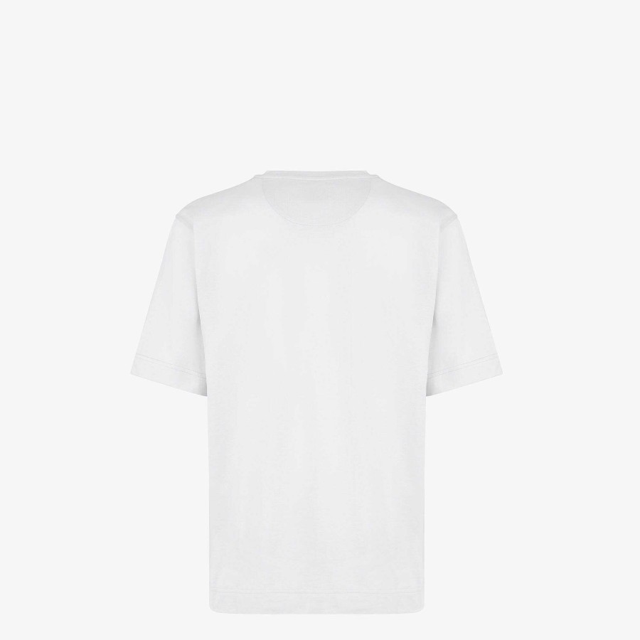 Uomo Fendi T-Shirt E Polo | Maglietta Bianco