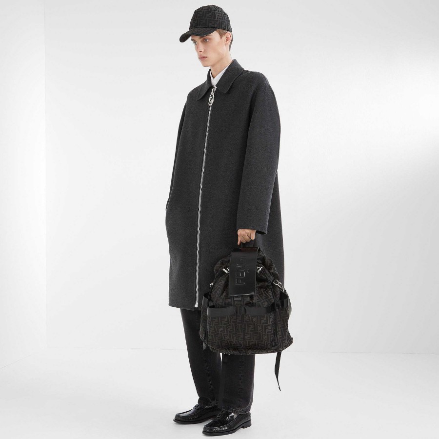 Uomo Fendi Capispalla | Cappotto Grigio