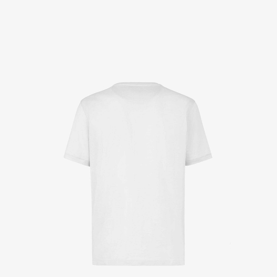 Uomo Fendi T-Shirt E Polo | Maglietta Bianco