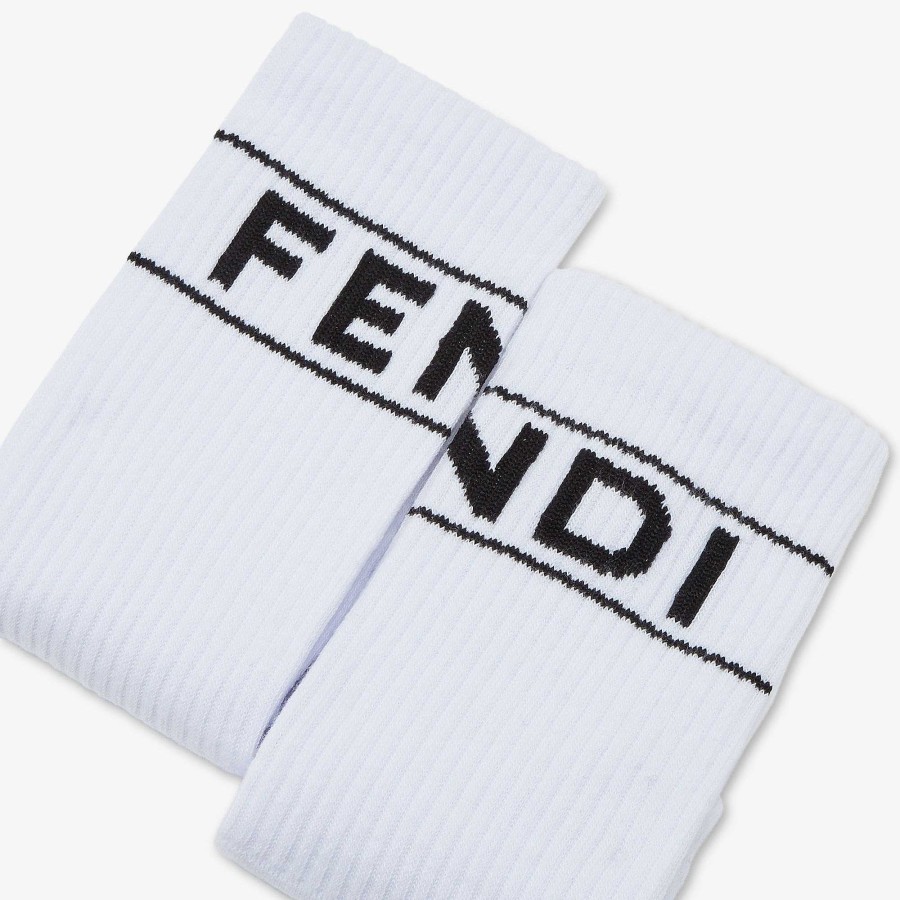 Uomo Fendi Calzini | Calzini Bianco